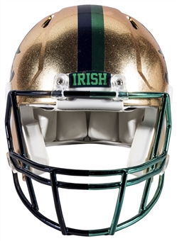 2015 Notre Dame Fighting Irish Game Used Shamrock Series Full Size Helmet